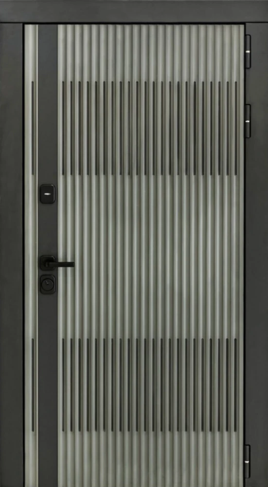 Входная дверь ДвериПРО Elfy ФЛ-256 (10мм, бетон пепельный) DPRO204323 внешняя сторона