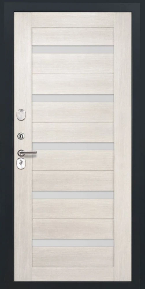 Входная дверь ДвериПРО Модель Л-48 СБ-1 (ст. белое, 16мм, Беленый дуб) DPRO226377 внутренняя сторона