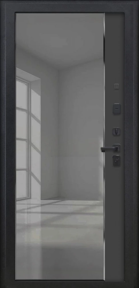 Входная дверь ДвериПРО Термо серебро ФЛЗ-618 Черный кварц DPRO226227 внутренняя сторона